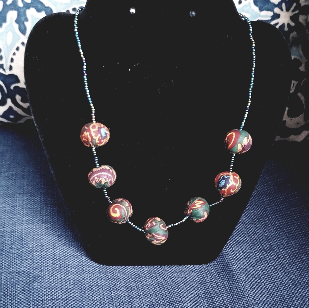 African Ankara necklace